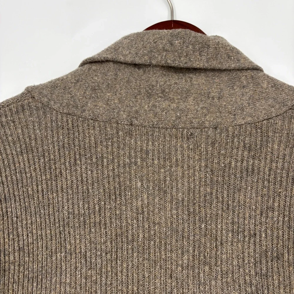 Banana Republic Shawl Collar Button Neck Sweater Mens Large Brown‎ - Picture 5 of 15
